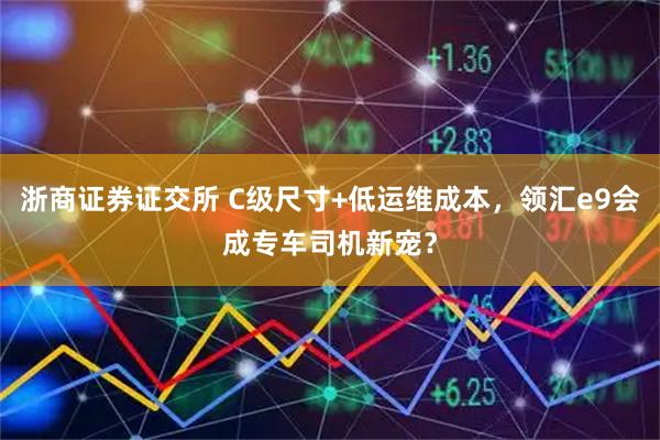 浙商证券证交所 C级尺寸+低运维成本，领汇e9会成专车司机新宠？